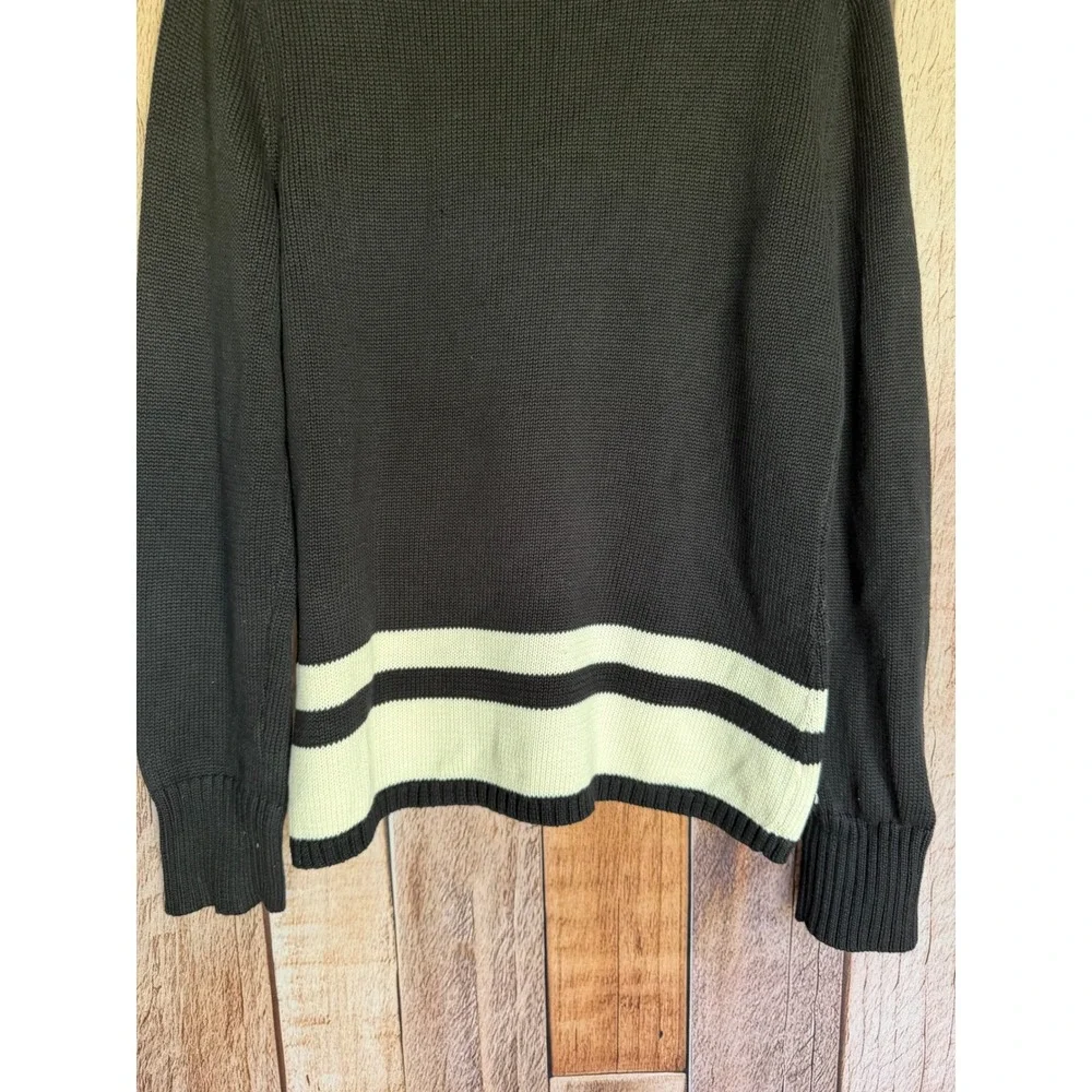 Lauren Ralph Lauren Nautical Stripe Cotton Sweater Coastal Preppy Size XL NWT - Picture 6 of 8